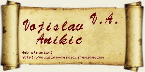 Vojislav Anikić vizit kartica